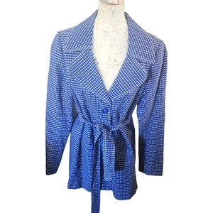 Rafaella Mini Trench Blue Check Sz 16